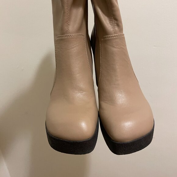 Gently Used! Jeffrey Campbell *KARTINI* Platform Boots in Taupe, Size 9. Cute!!! - Picture 8 of 15
